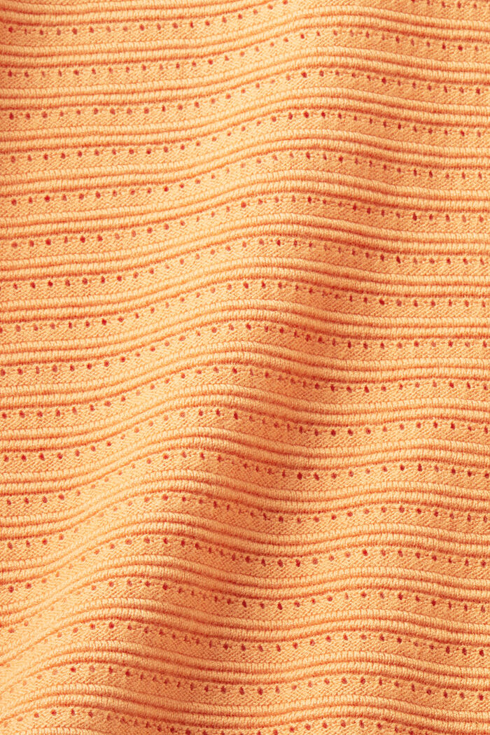 Jersey de punto a rayas con diseño combinado, GOLDEN ORANGE, detail image number 4