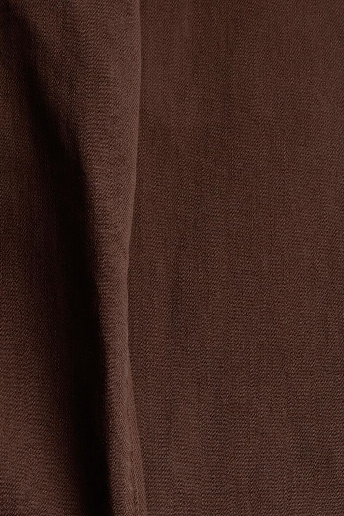 Con lino: pantalón con cordón en la cintura, BROWN, detail image number 4