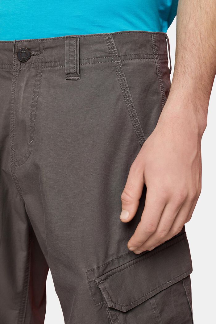 Pantalones cargo cortos, 100 % algodón, DARK GREY, detail image number 2