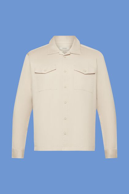 Camisa de algodón con dos bolsillos en el pecho