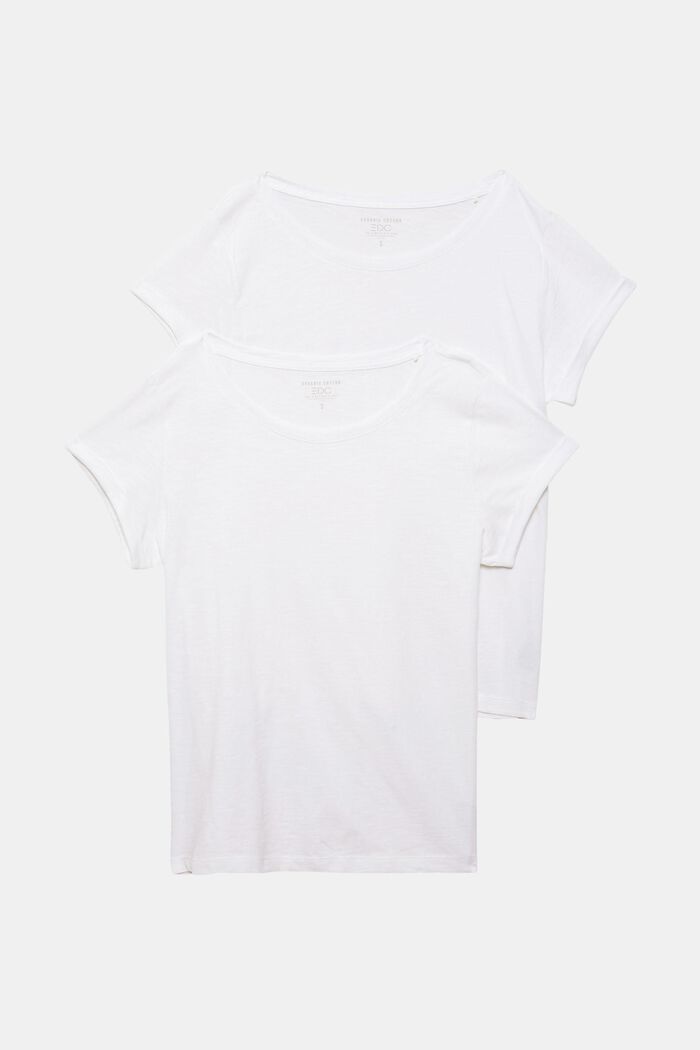 Pack de 2 camisetas básicas, algodón ecológico, WHITE, detail image number 7