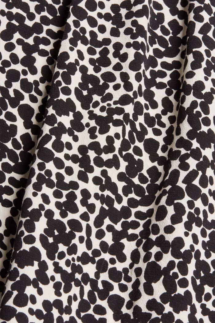 Blusa estampada con cuello mao plisado, OFF WHITE, detail image number 3