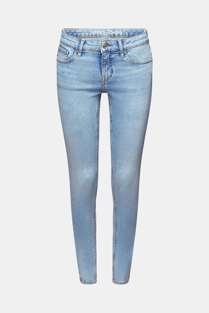 Jeans mid-rise skinny, BLUE LIGHT WASHED, detail image number 7