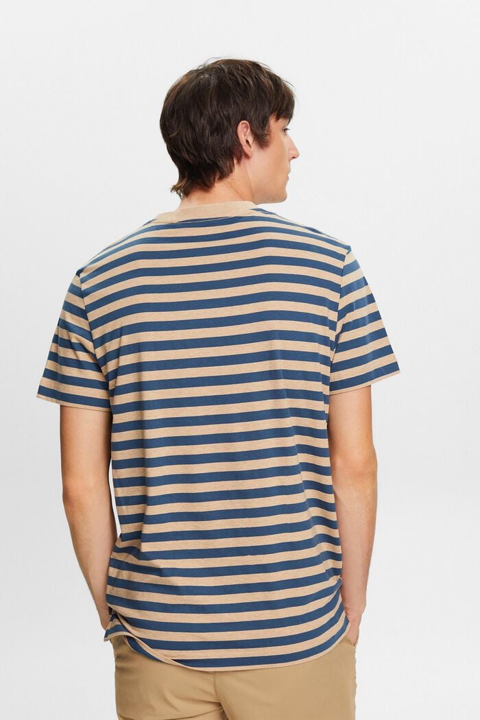 Camiseta a rayas en tejido jersey de algodón, SAND, detail image number 3