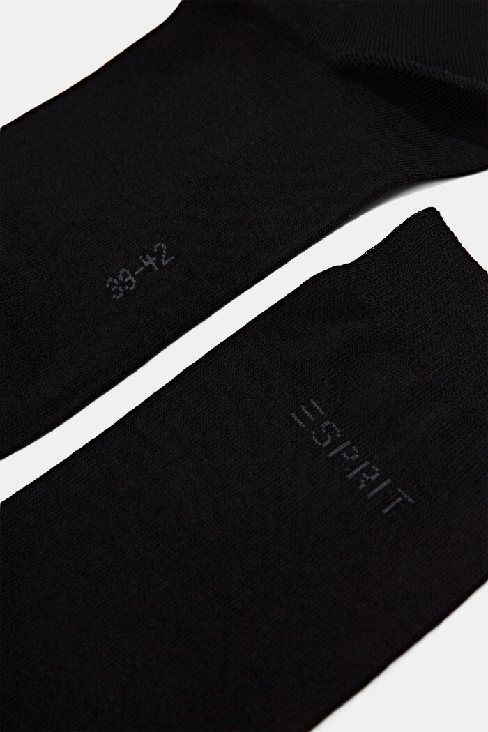 Pack de 2 pares de calcetines de punto, en algodón ecológico, BLACK, detail image number 1