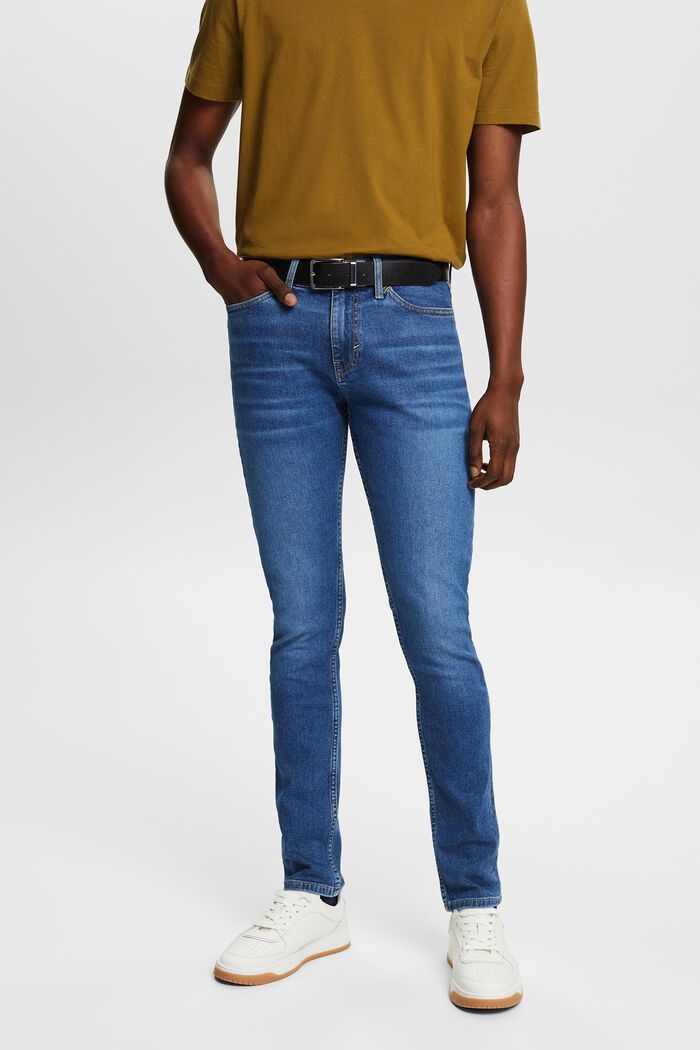 Jeans mid-rise skinny, BLUE MEDIUM WASHED, detail image number 0