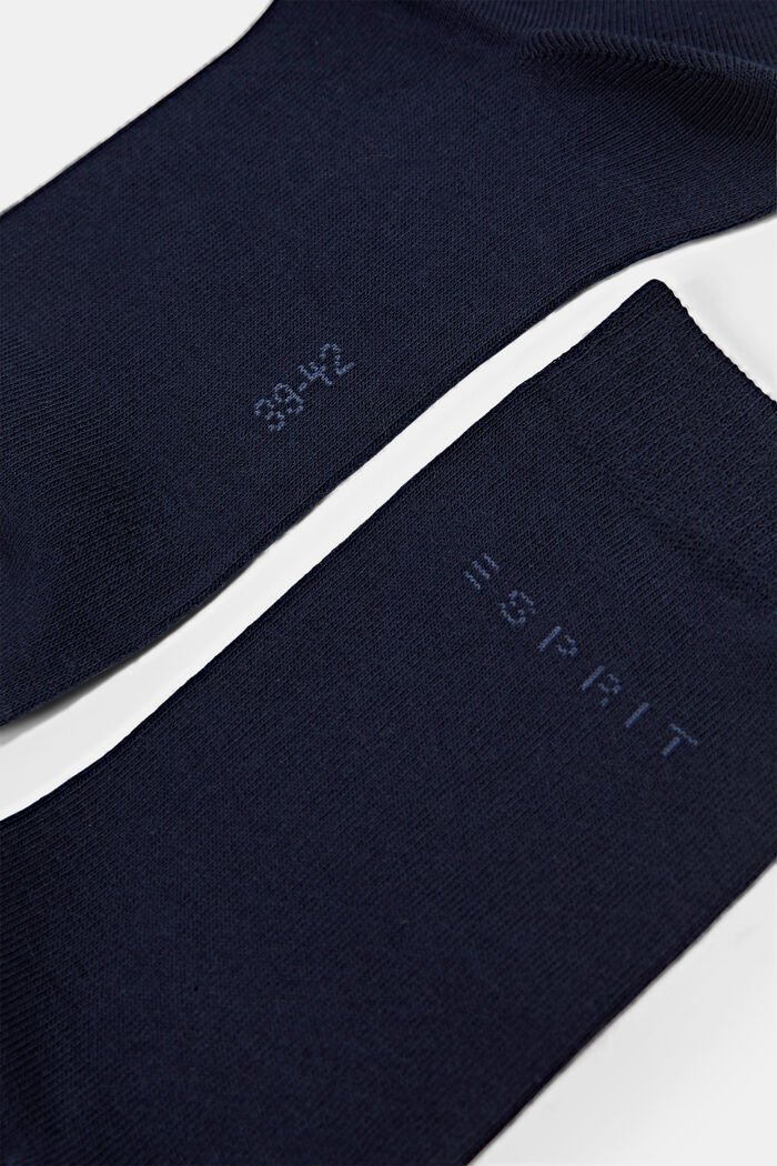 Pack de 2 pares de calcetines de punto, en algodón ecológico, MARINE, detail image number 1
