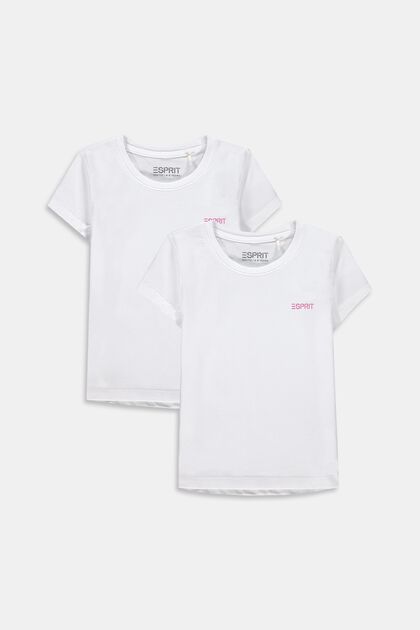 Pack de dos camisetas en 100 % algodón, WHITE, overview