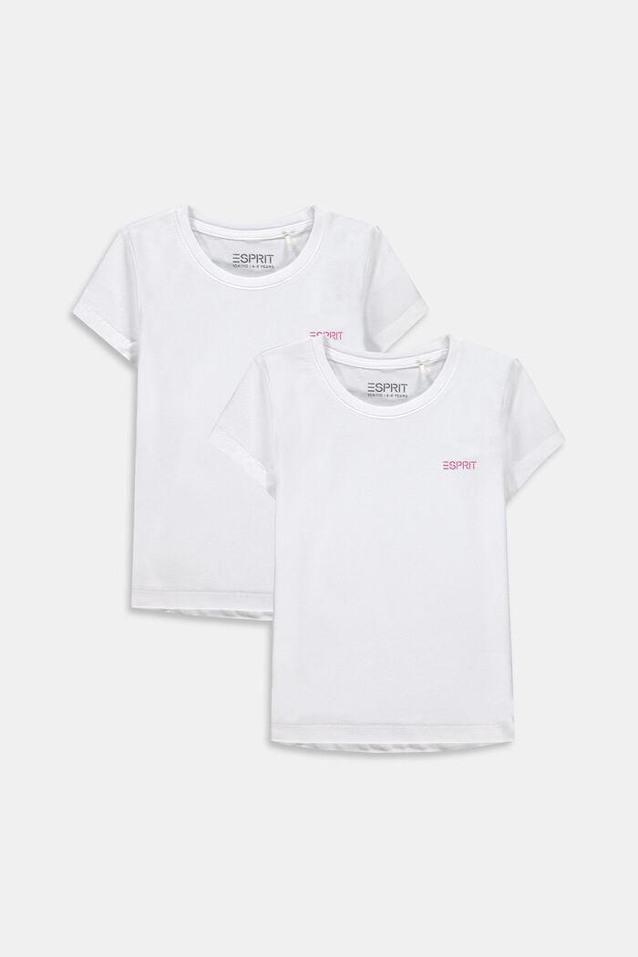 Pack de dos camisetas en 100 % algodón, WHITE, detail image number 0