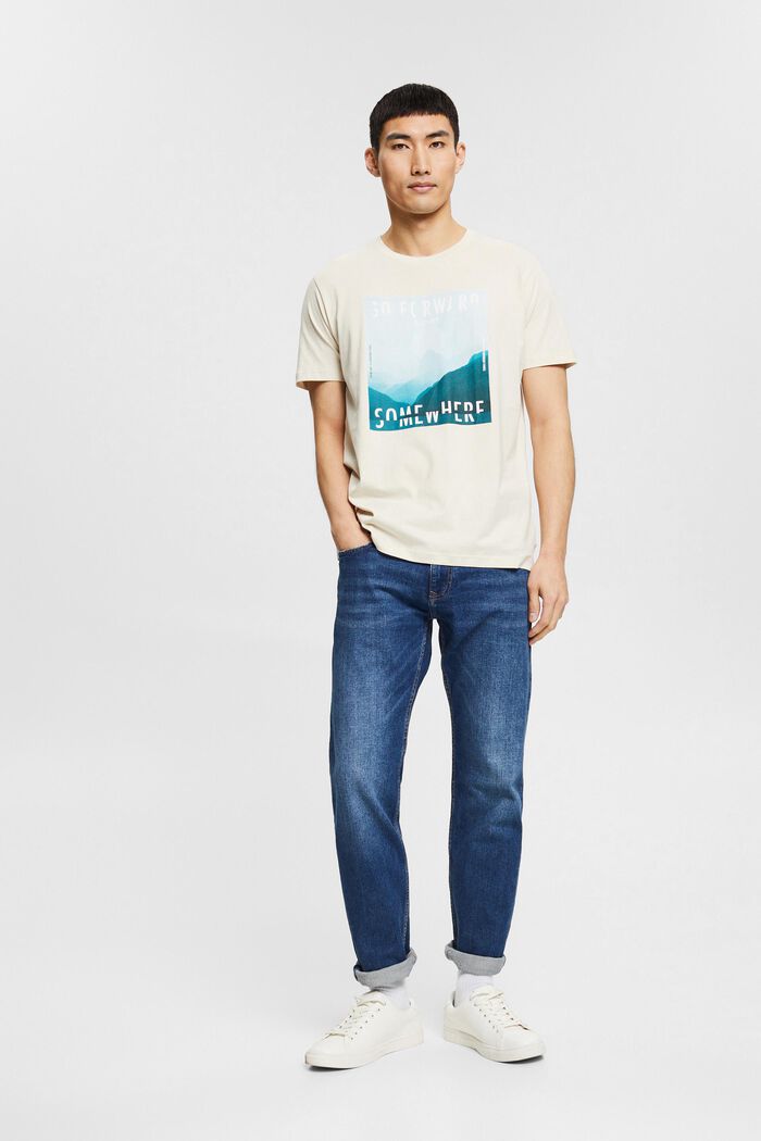 Camiseta de algodón ecológico con estampado, CREAM BEIGE, detail image number 6