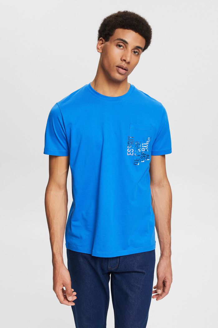 Camiseta de jersey con estampado, BRIGHT BLUE, detail image number 0