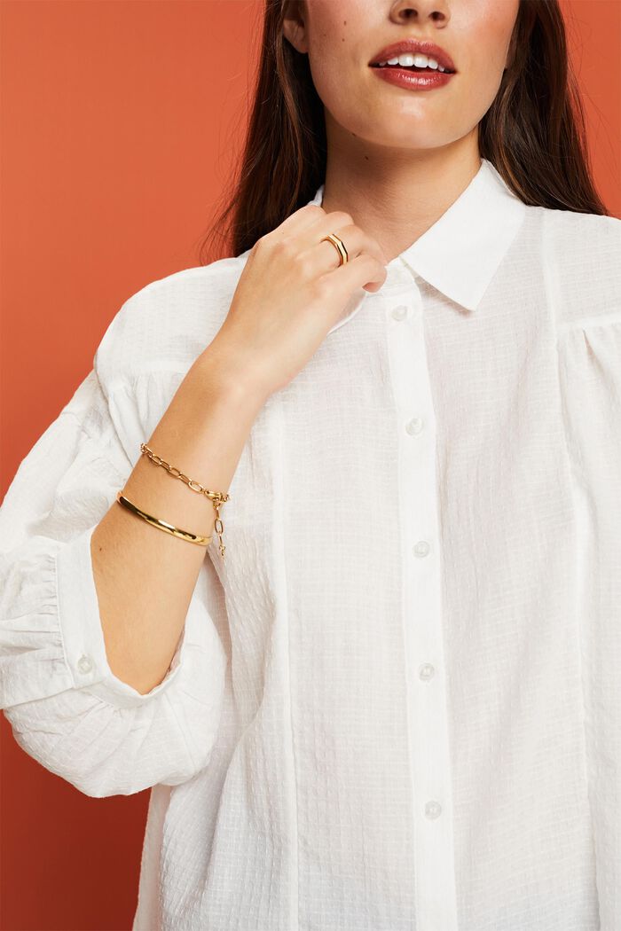 Blusa oversize, 100% algodón, WHITE, detail image number 2