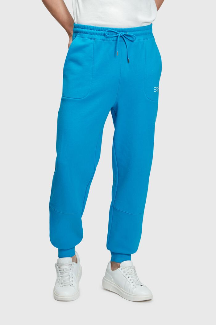 Pantalón deportivo con diseño de bloques de color, BRIGHT BLUE, detail image number 0