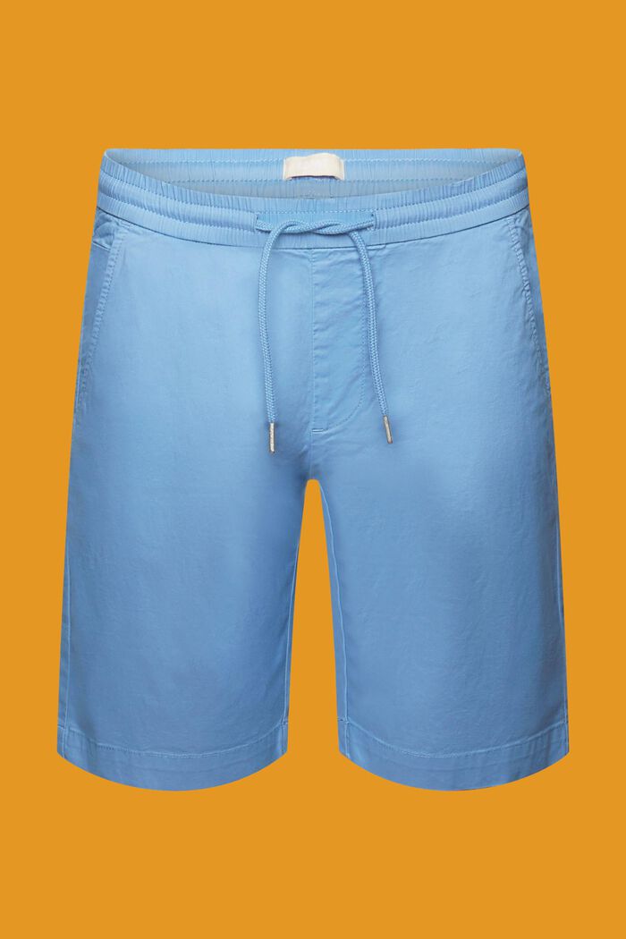 Pantalones cortos en sarga de algodón, LIGHT BLUE, detail image number 7
