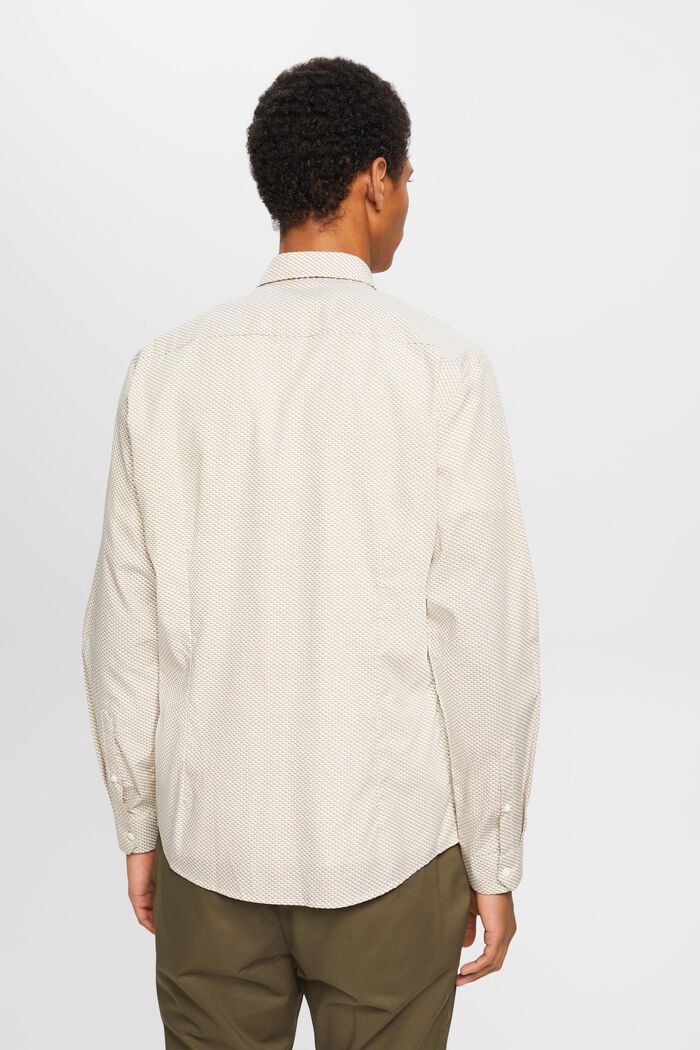 Camisa estampada de algodón sostenible, KHAKI BEIGE, detail image number 3