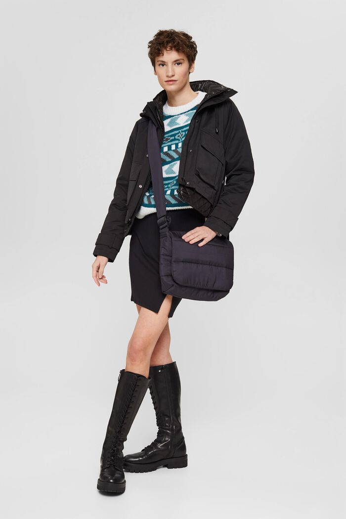 Minifalda en jersey de punto, LENZING™ ECOVERO™, BLACK, detail image number 1