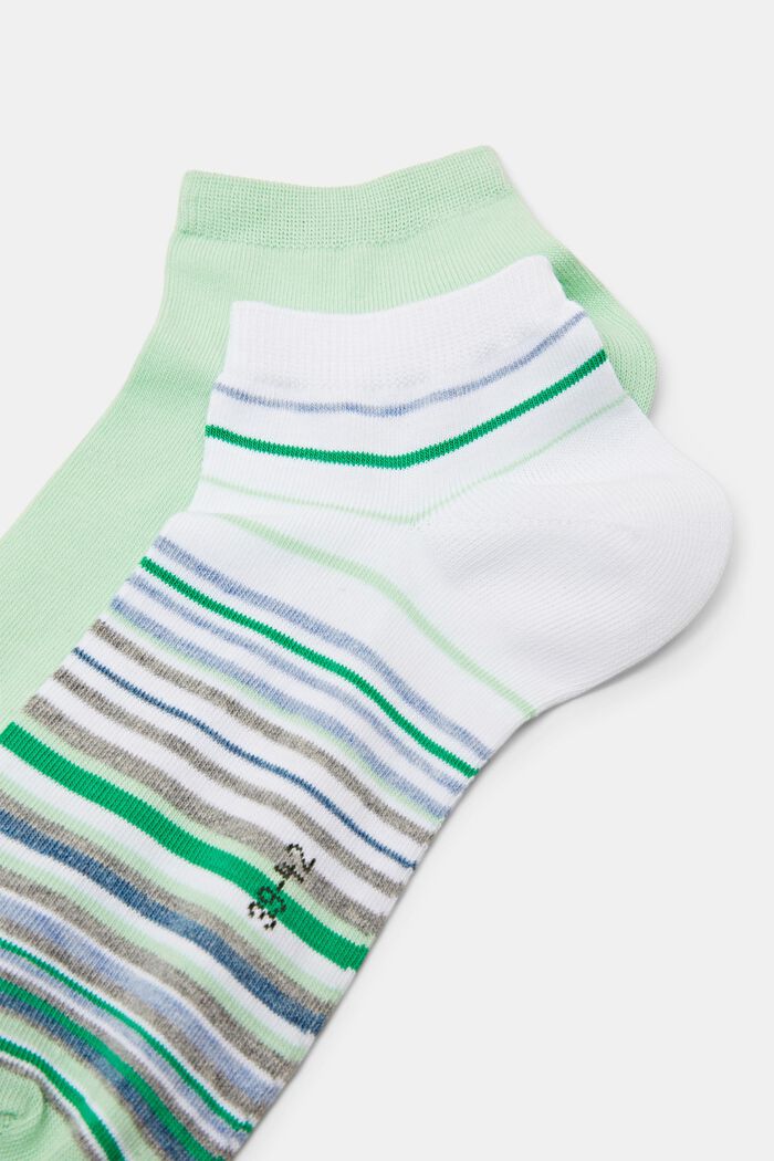 Pack de 2 pares de calcetines de algodón ecológico, GREEN/OFF WHITE, detail image number 2