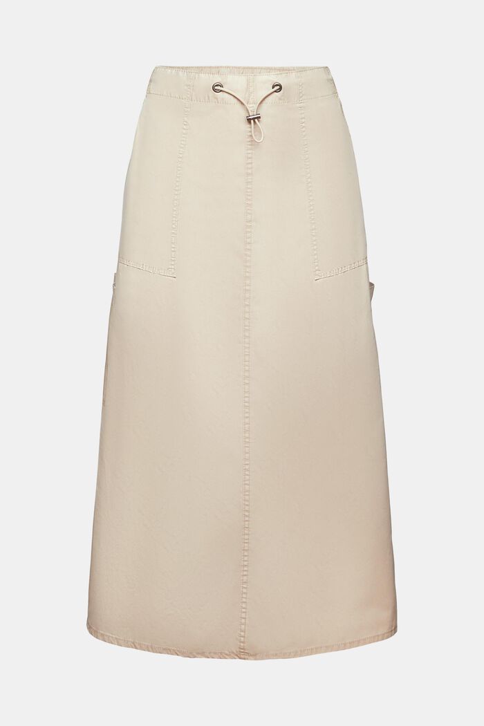 Falda sin cierre estilo cargo, 100 % algodón, SAND, detail image number 6