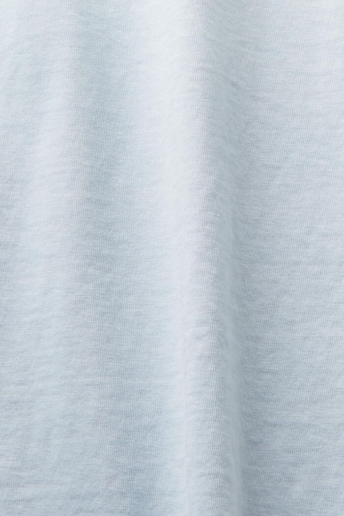 Camiseta en jersey de algodón con logotipo, LIGHT BLUE, detail image number 4