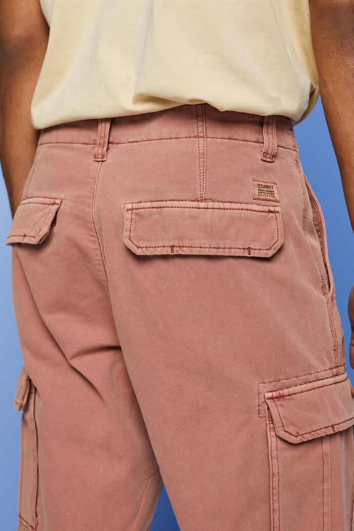 Pantalones cargo cortos, 100 % algodón, DARK OLD PINK, detail image number 4
