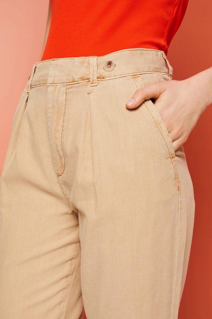 Pantalones chinos de mezcla de lino, SAND, detail image number 2