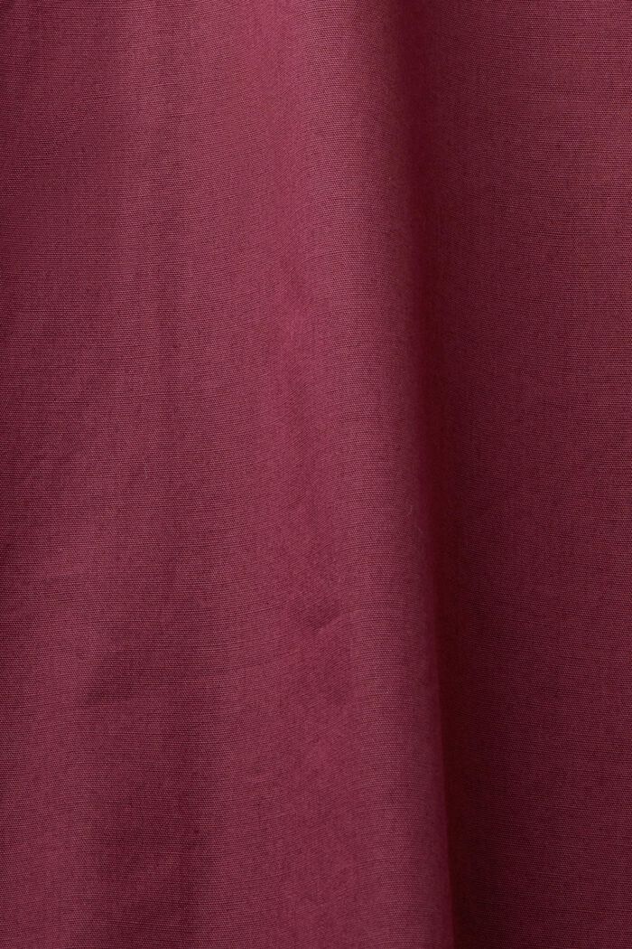 Blusa camisera de popelina, 100% algodón, AUBERGINE, detail image number 5