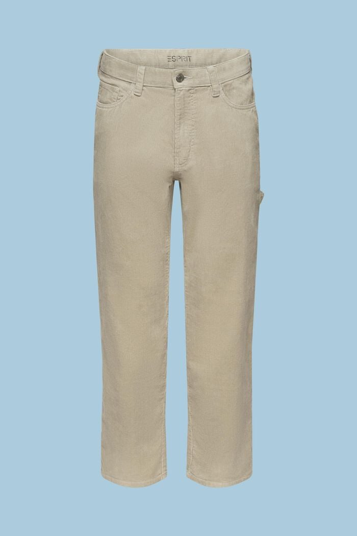 Pantalones rectos de pana, PASTEL GREY, detail image number 6