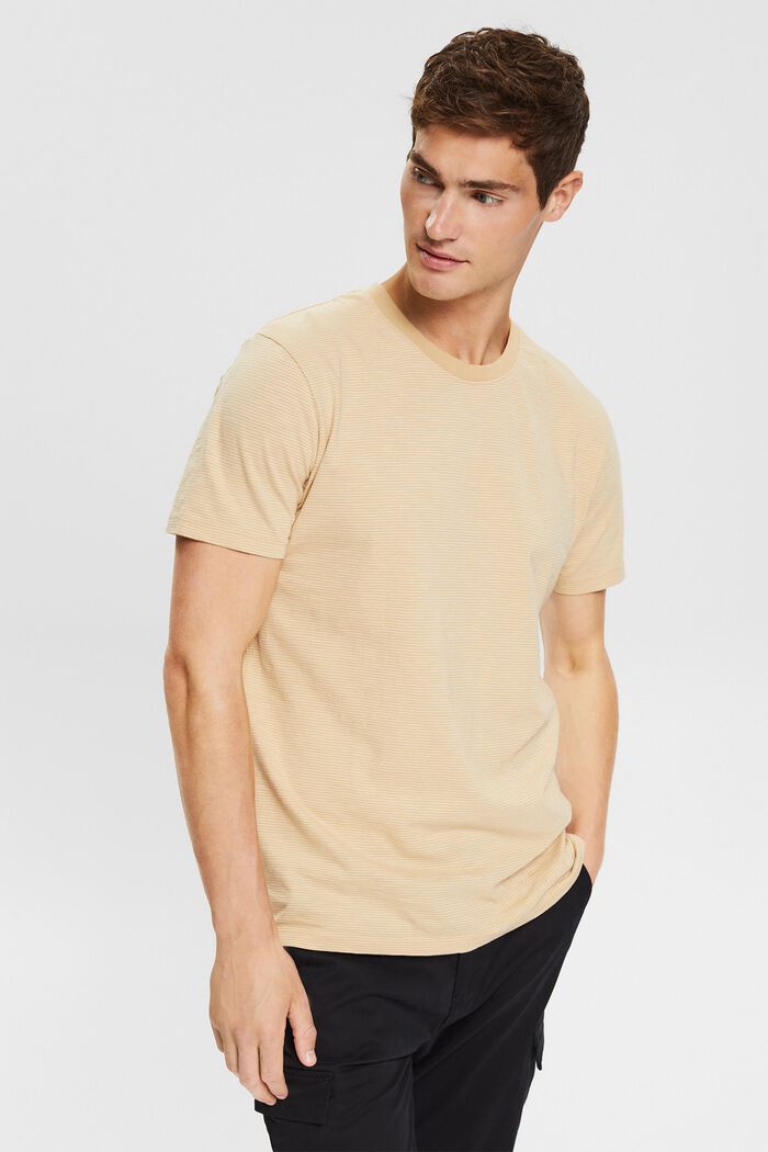 Camiseta de punto con estampado de rayas, SAND, detail image number 0