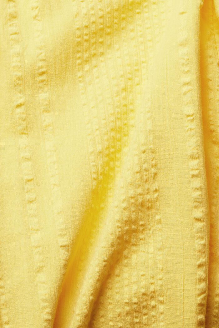 Vestido realizado en algodón con textura, YELLOW, detail image number 1