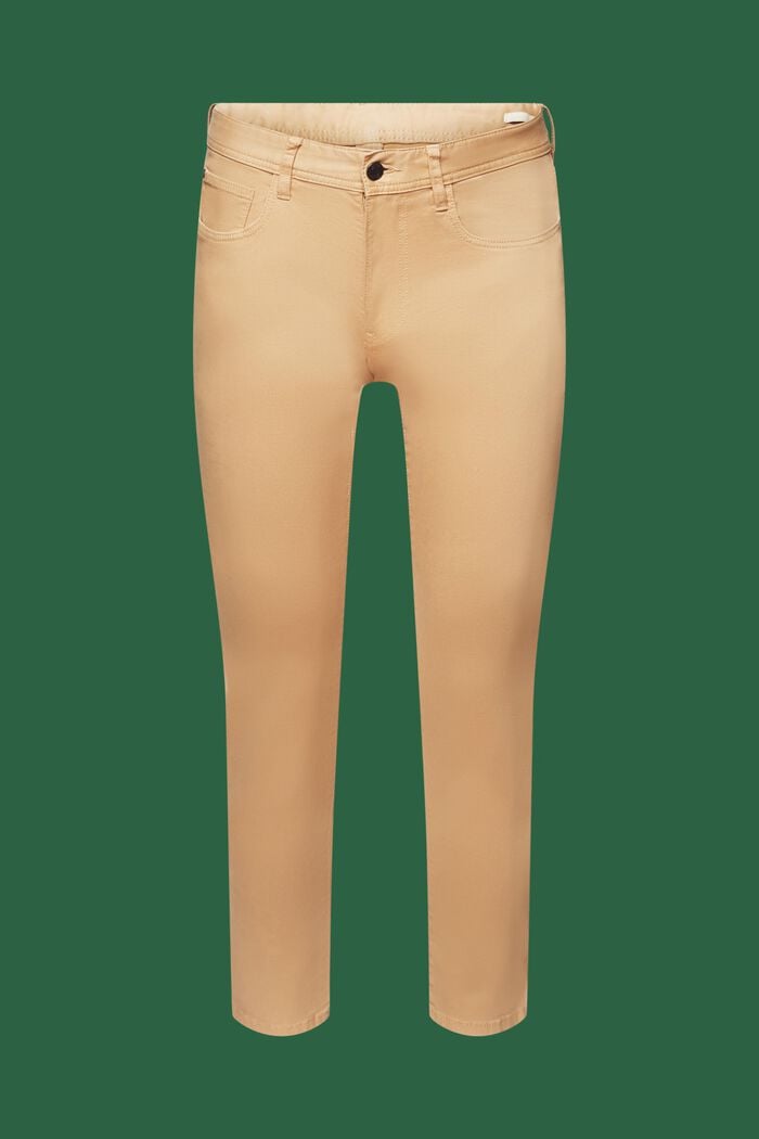 Pantalones slim fit, algodón ecológico, BEIGE, detail image number 7