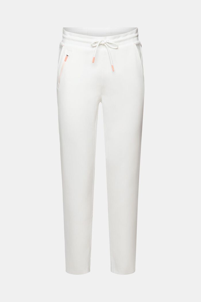 Pantalón de felpa con cremallera invertida, OFF WHITE, detail image number 6