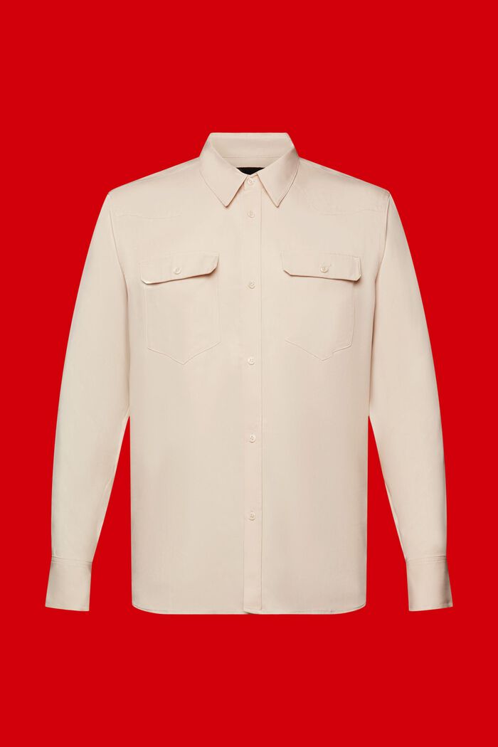 Camisa fluida de lyocell, LIGHT TAUPE, detail image number 6