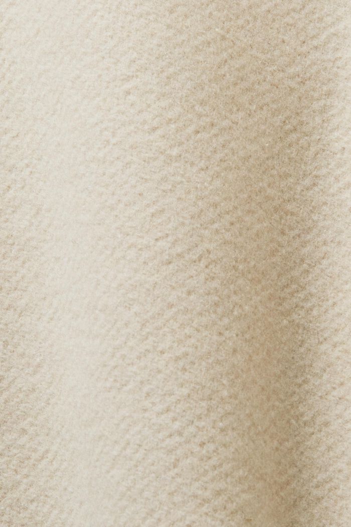 Camisa cepillada en mezcla de lana y algodón, OFF WHITE, detail image number 5
