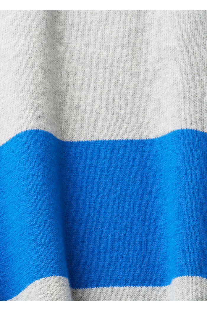 Jersey de punto a rayas con cachemir, BLUE, detail image number 4