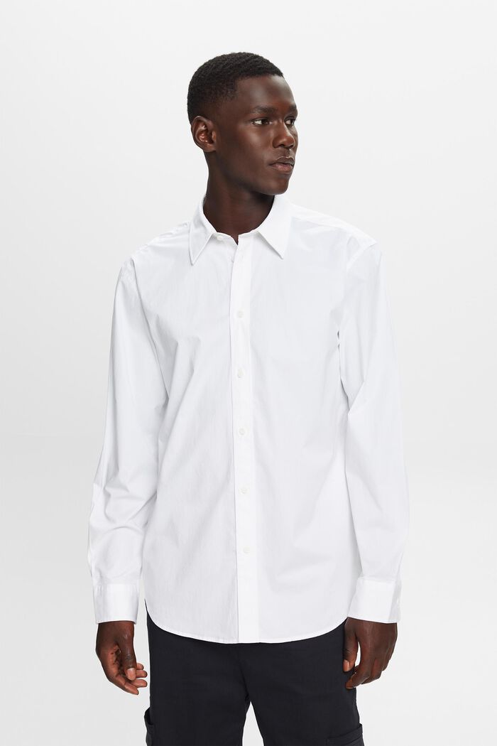 Camisa de cuello abotonado, WHITE, detail image number 1