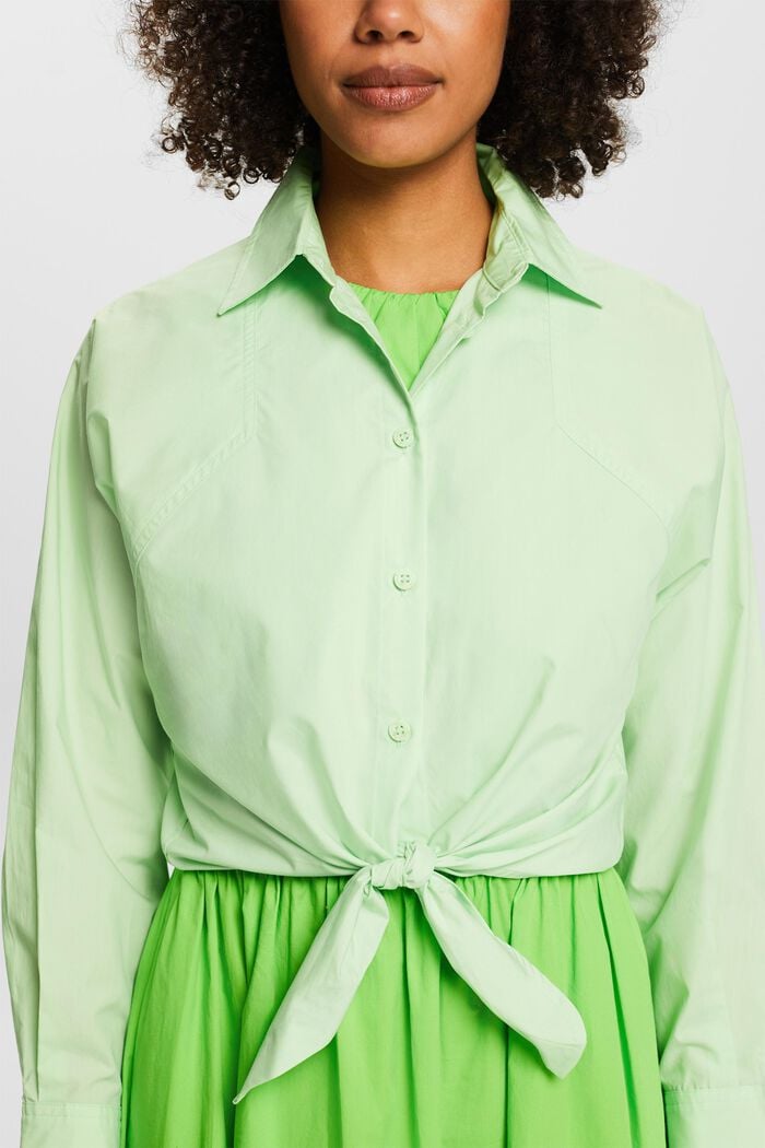Camisa con lazo corta, LIGHT GREEN, detail image number 3