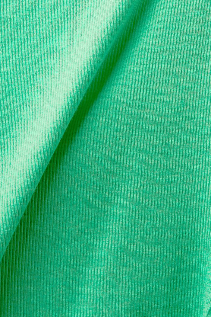 Camiseta de canalé con hombos descubiertos, CITRUS GREEN, detail image number 5