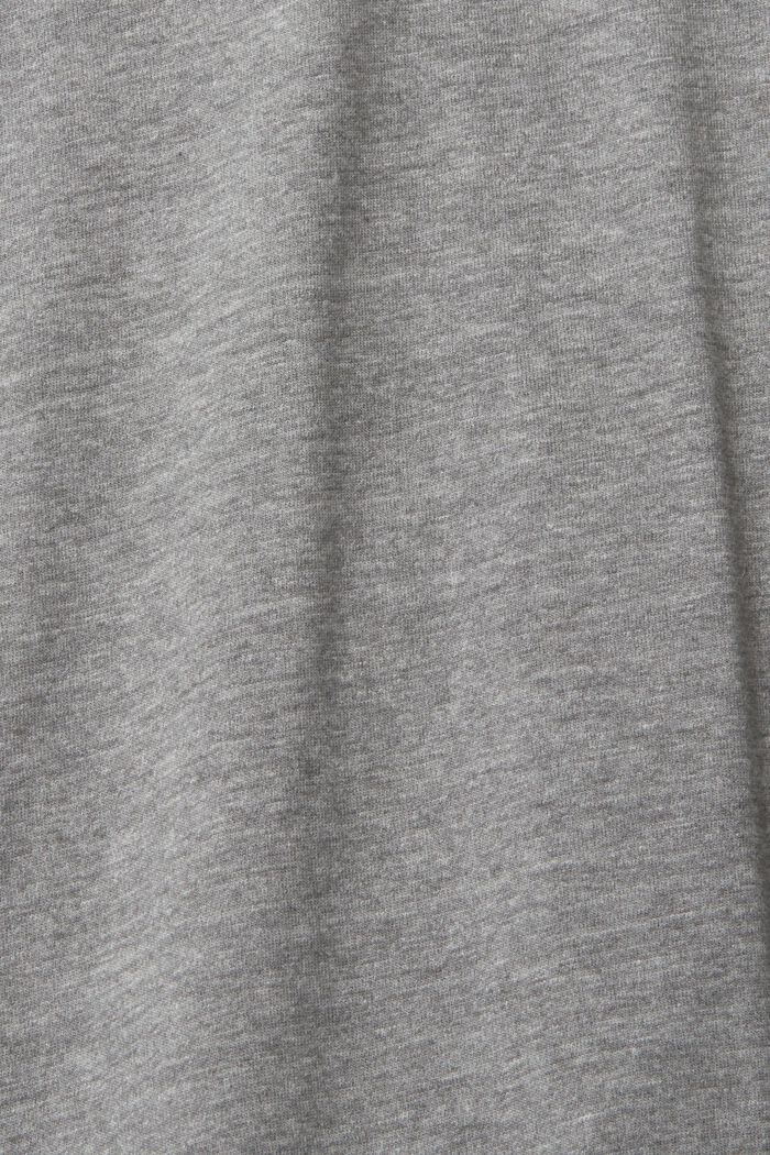Camiseta de manga larga con botones, mezcla de algodón, MEDIUM GREY, detail image number 5