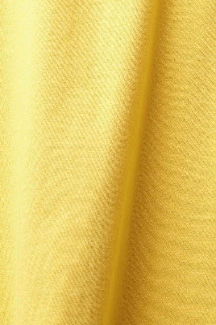 Camiseta de algodón con logotipo y cuello redondo, SUNFLOWER YELLOW, detail image number 5