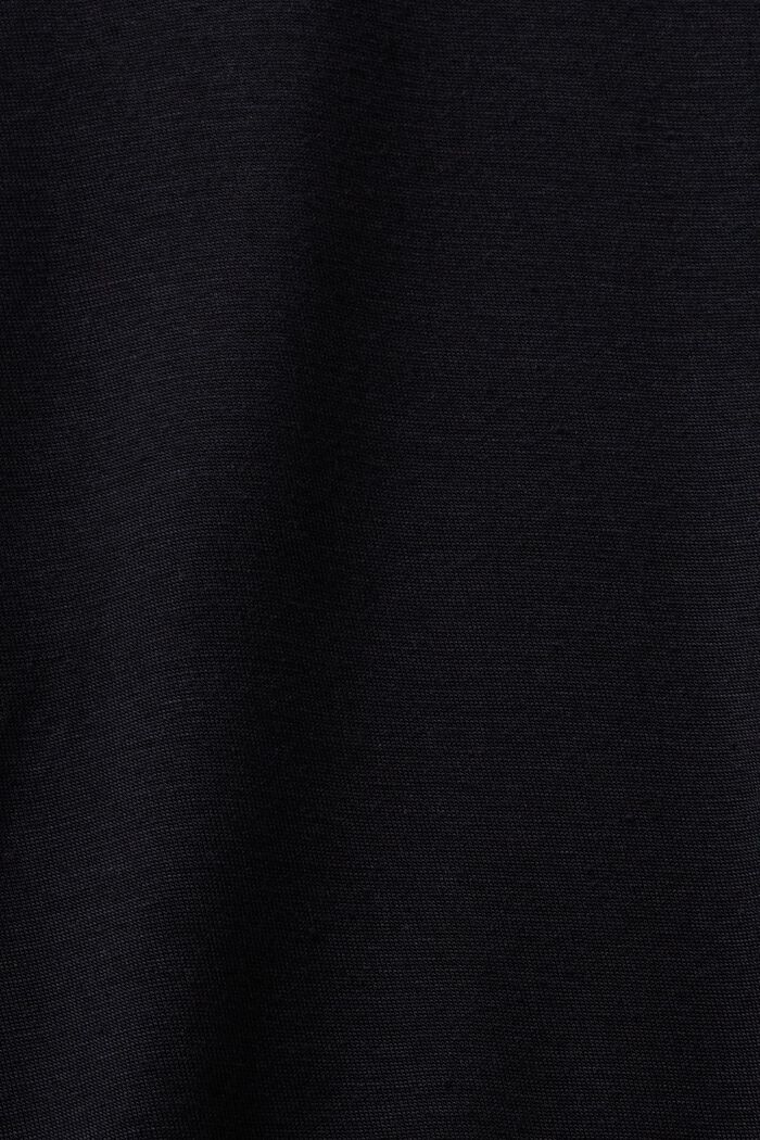Camiseta de manga larga con cuello vuelto, TENCEL™, BLACK, detail image number 5