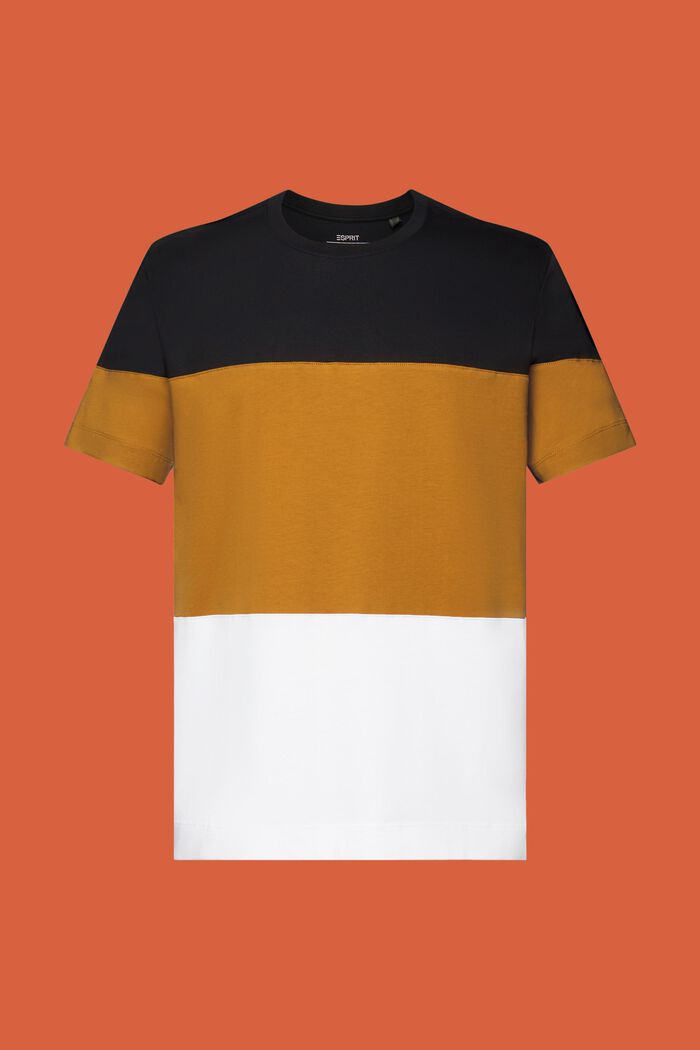 Camiseta con bloques de colores, 100% algodón, BLACK, detail image number 6