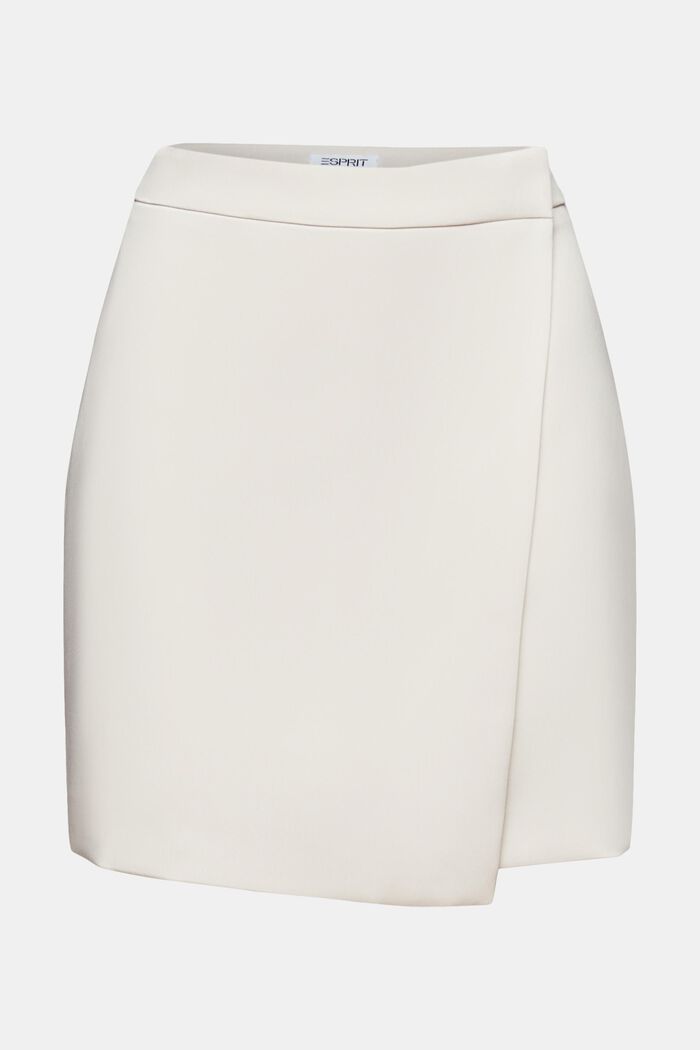 Minifalda con diseño cruzado, LIGHT BEIGE, detail image number 7