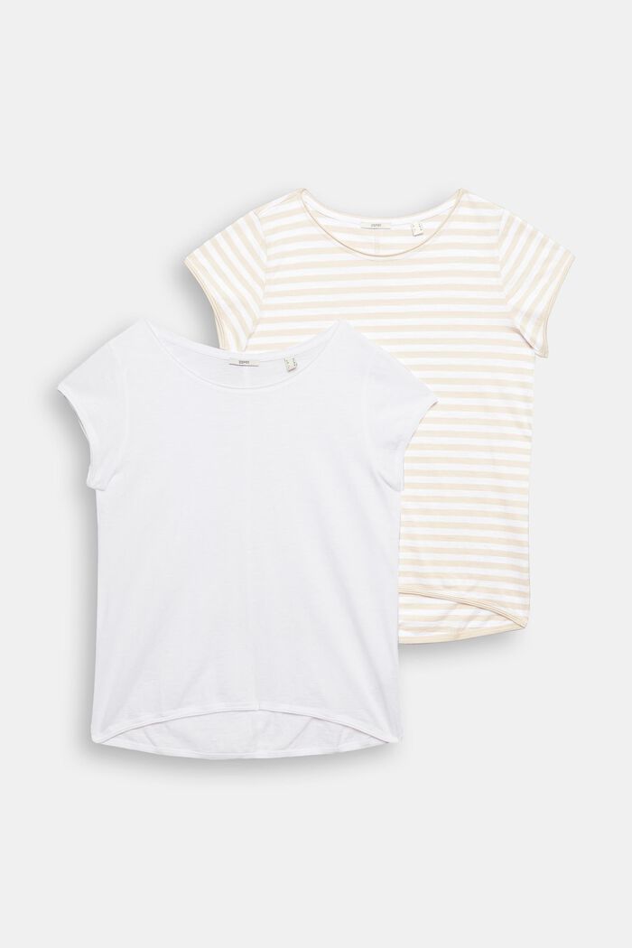 Pack de 2 camisetas de algodón, LIGHT TAUPE, detail image number 6