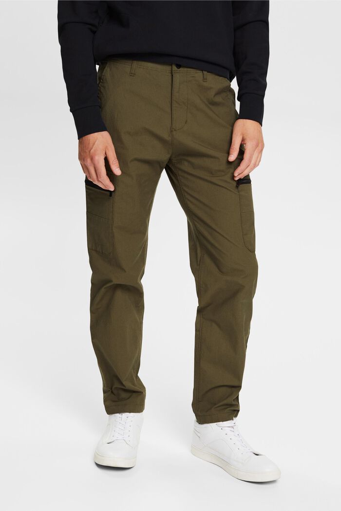 Pantalón con bolsillos de cremallera, FOREST, detail image number 1