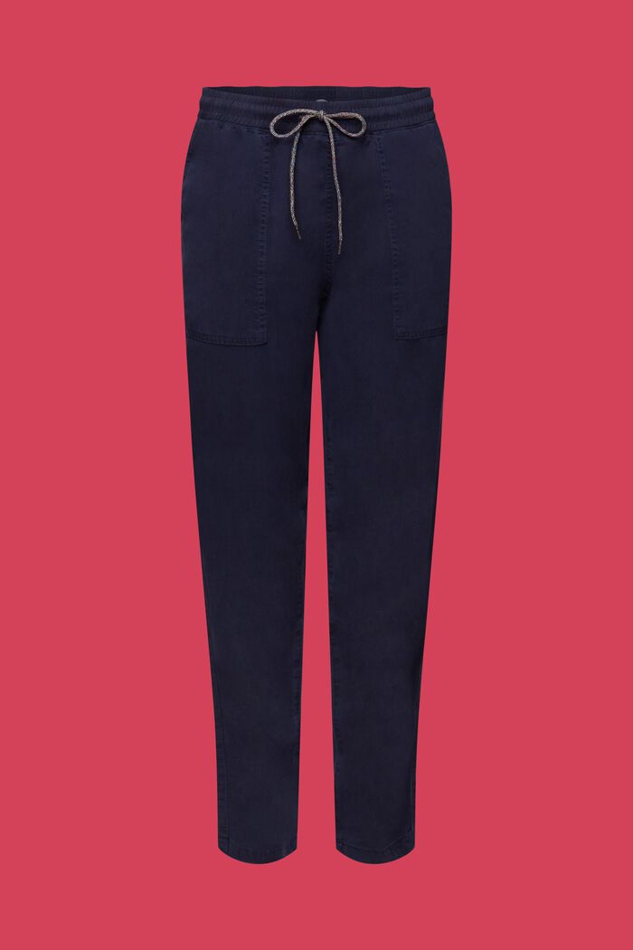 Pantalón con la cintura elástica, NAVY, detail image number 7