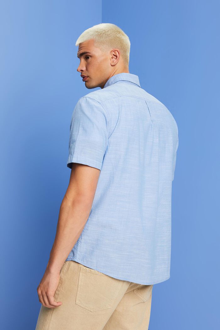 Camisa de algodón con cuello abotonado, LIGHT BLUE, detail image number 3