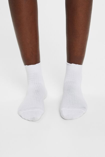Pack de 2 pares de calcetines con puños fruncidos, en algodón ecológico