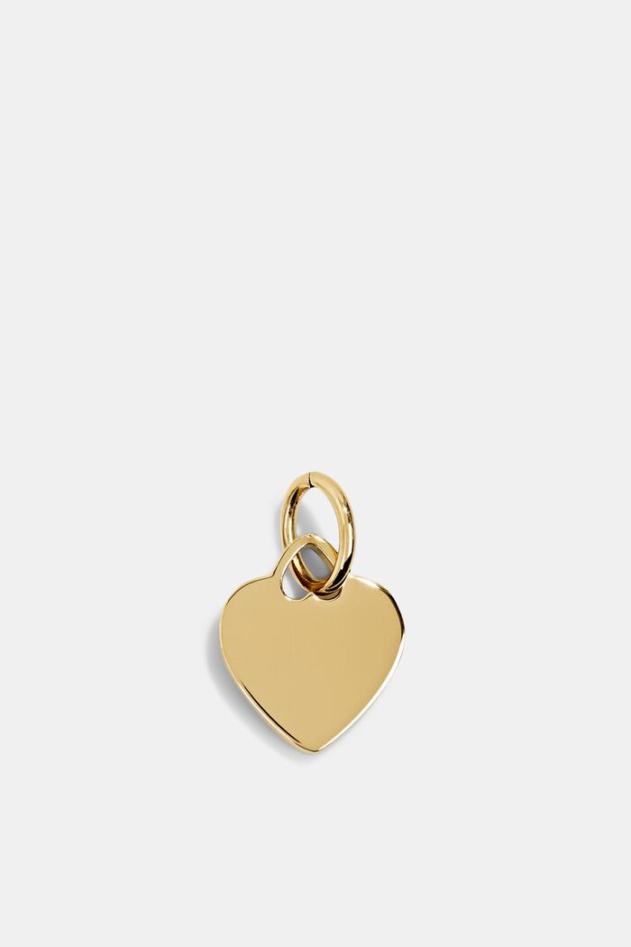 Colgante con forma de corazón en acero inoxidable, GOLD, detail image number 0