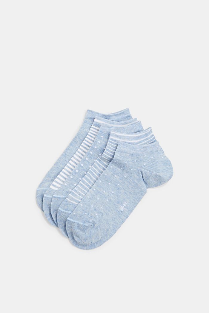 Pack de 5 pares de calcetines para deportivas, algodón ecológico, JEANS, detail image number 0