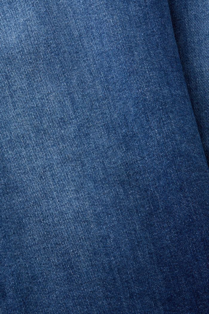 Jeans high-rise straight fit de estilo retro, BLUE DARK WASHED, detail image number 5